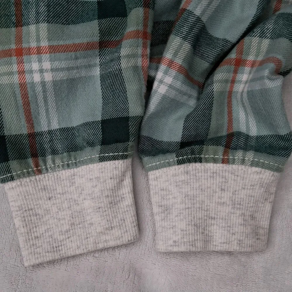 Carters Toddler Boys 2 Piece Set Plaid Hooded Flannel Shirt and Gray Pants 3T